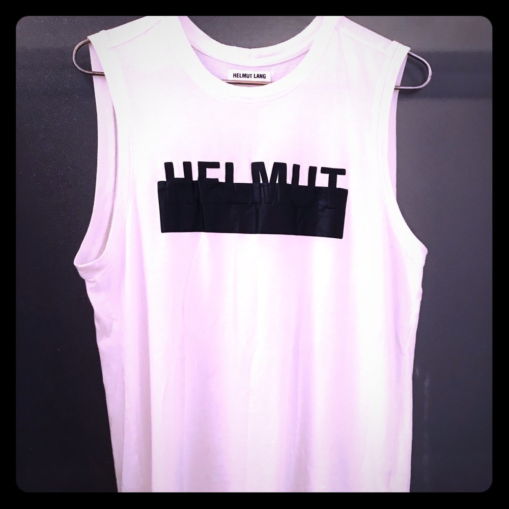 Helmut Lang White and Black Tank Top